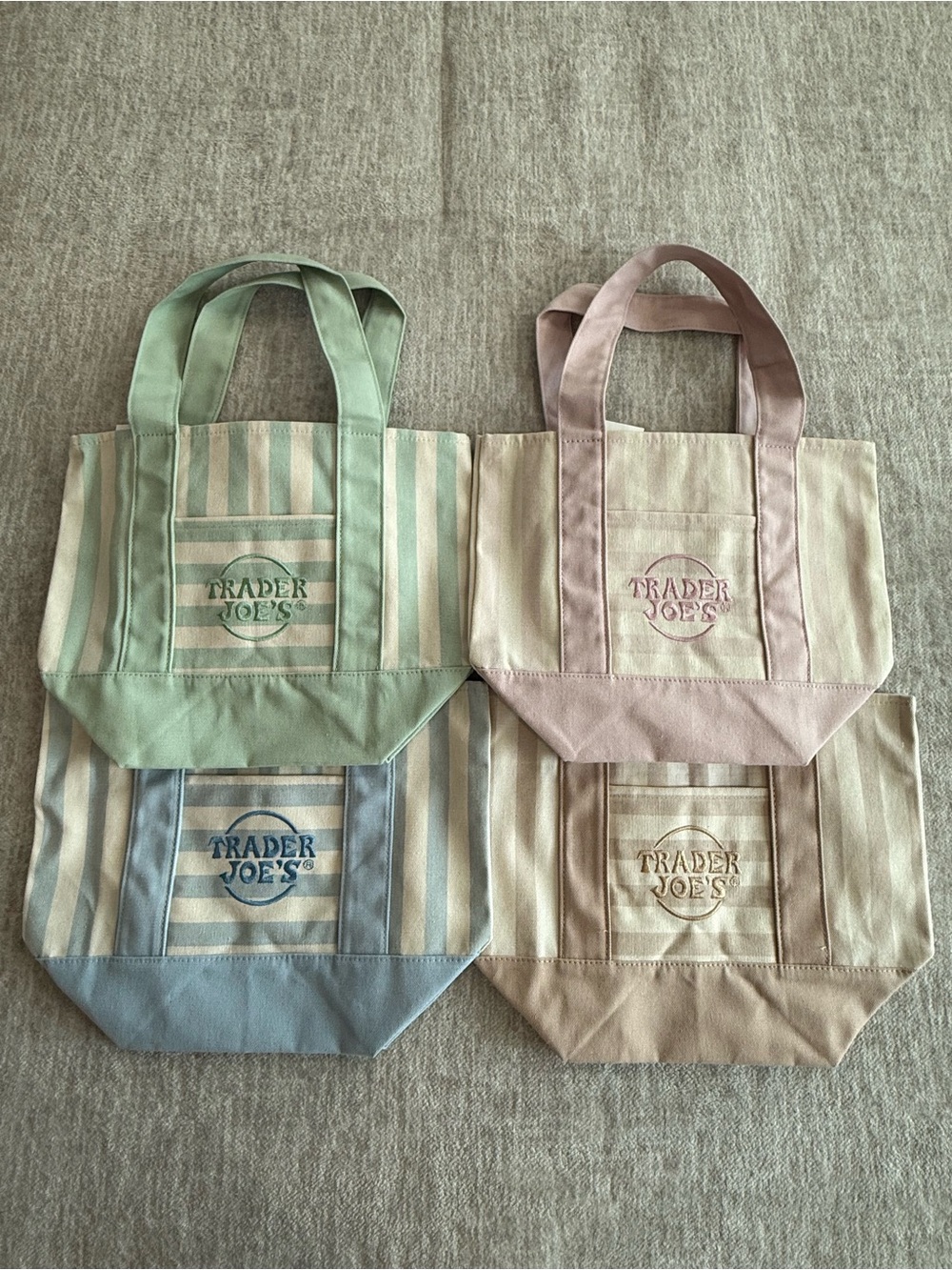 Trader Joe’s New Striped Canvas Mini Tote Bag